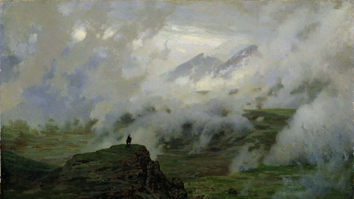 Николай Ярошенко. Эльбрус в облаках. 1894