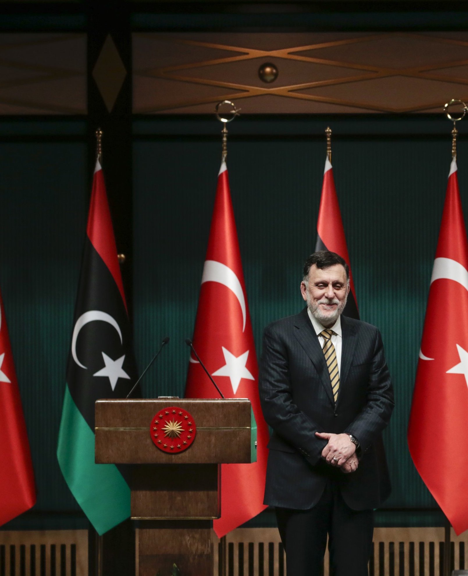 Фаиз Сарадж в Президентском дворце в Анкаре. 20 июня 2020 года