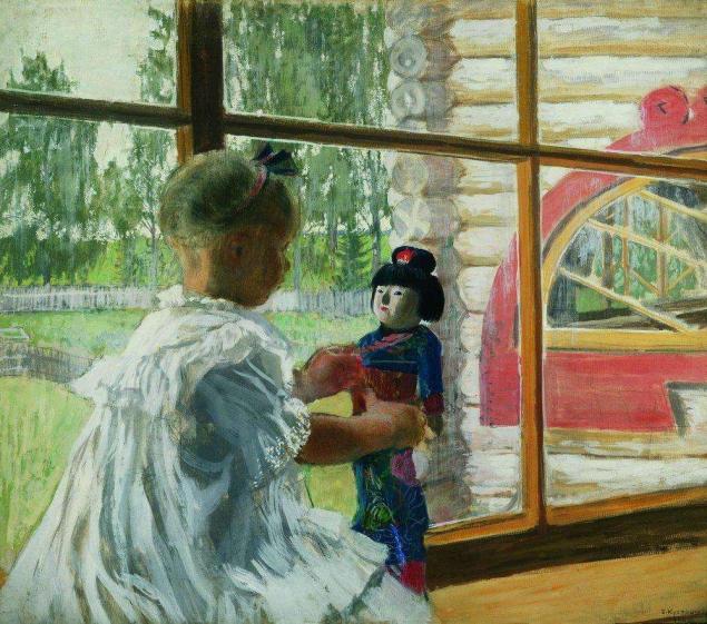 Борис Кустодиев. Японская кукла. 1908