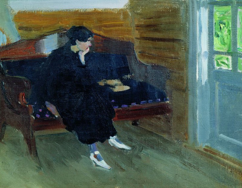 Алексей Степанов. Женщина на диване. 1912