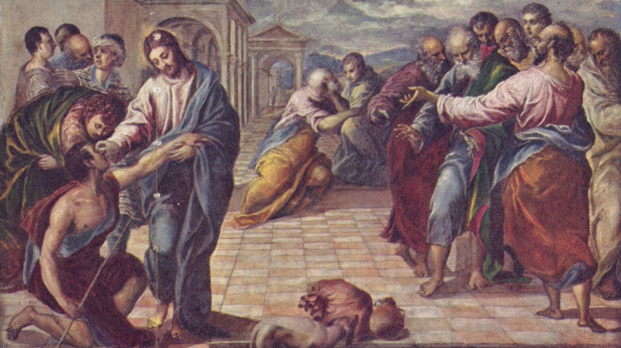 Эль Греко, Исцеление слепого (фрагмент), около 1567 г.