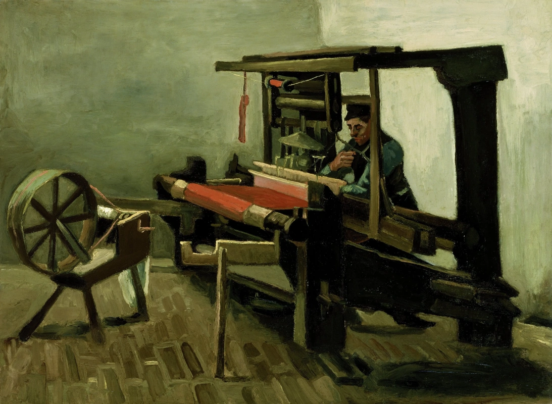 Винсент Ван Гог. Ткач за станком, вид слева. 1884