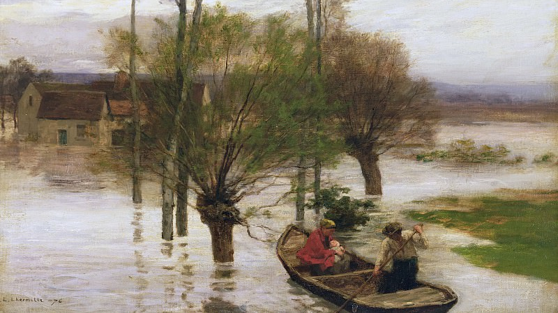 Леон Огюстен Лермитт. Наводнение. 1876