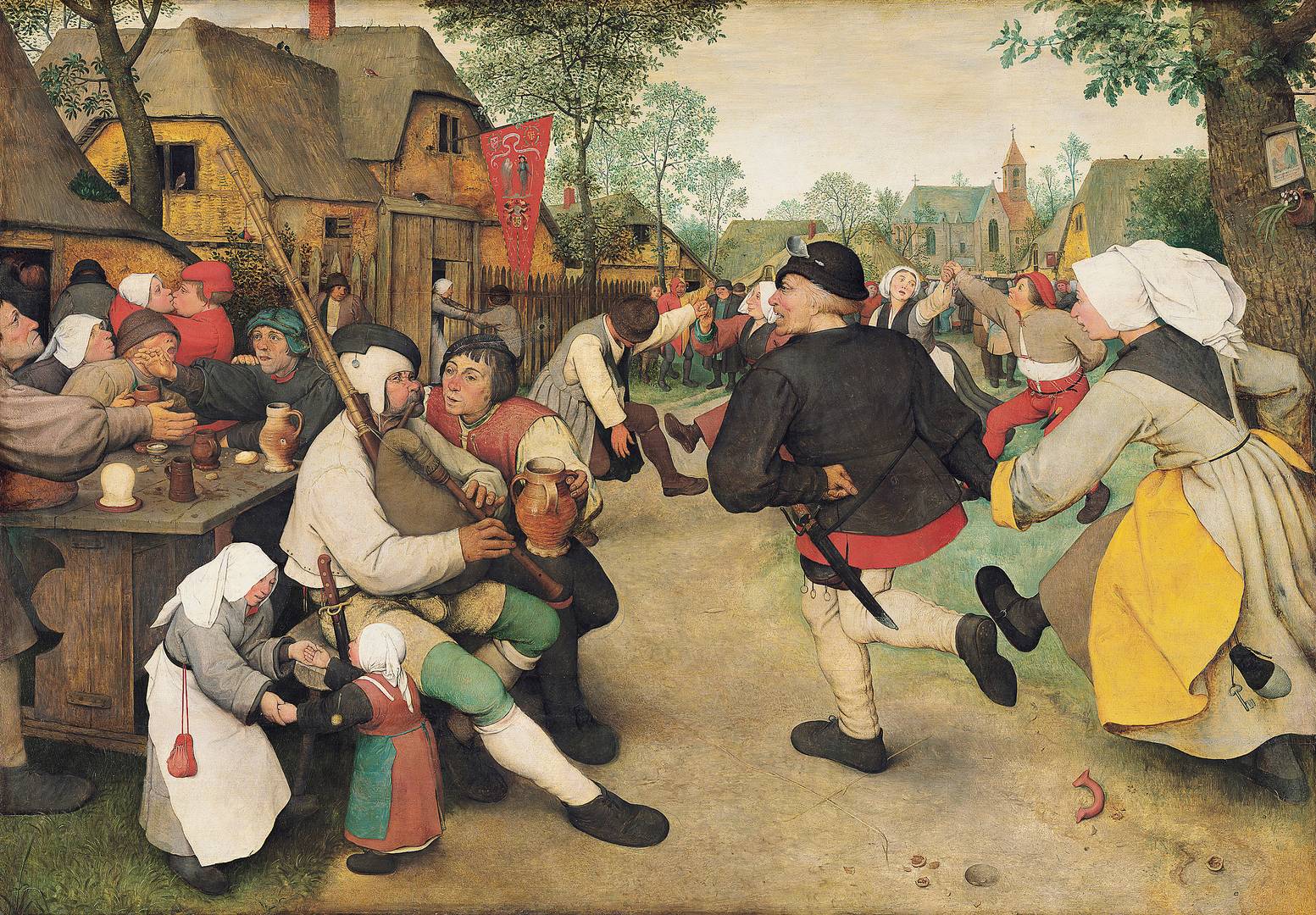 Питер Брейгель Старший. Крестьянский танец. 1568