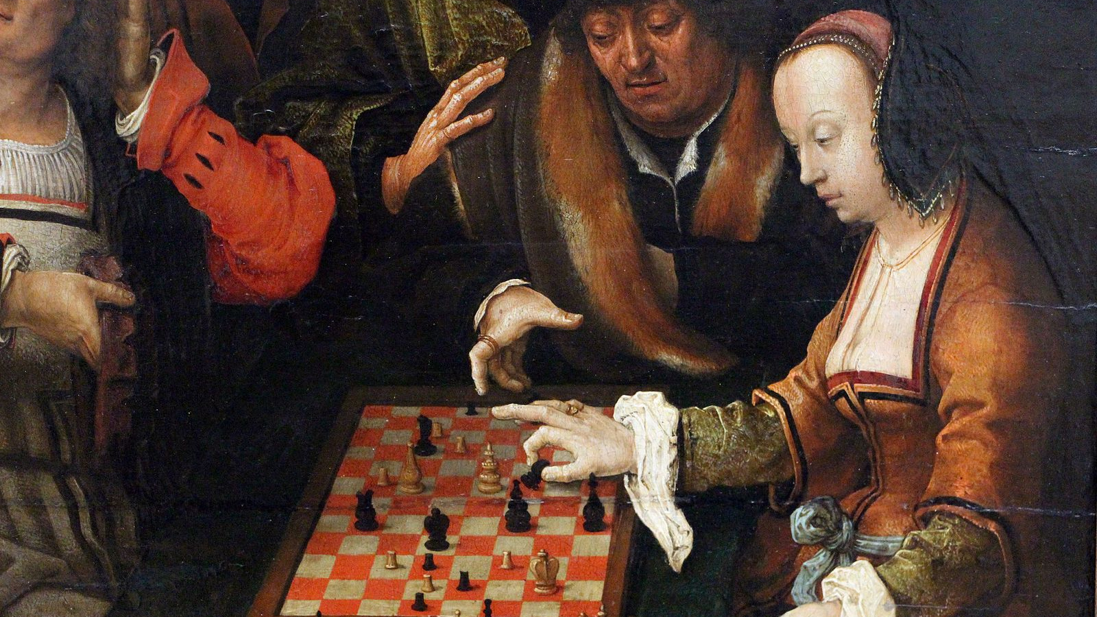 Ван Гюйс. Игра в шахматы (фрагмент). 1518