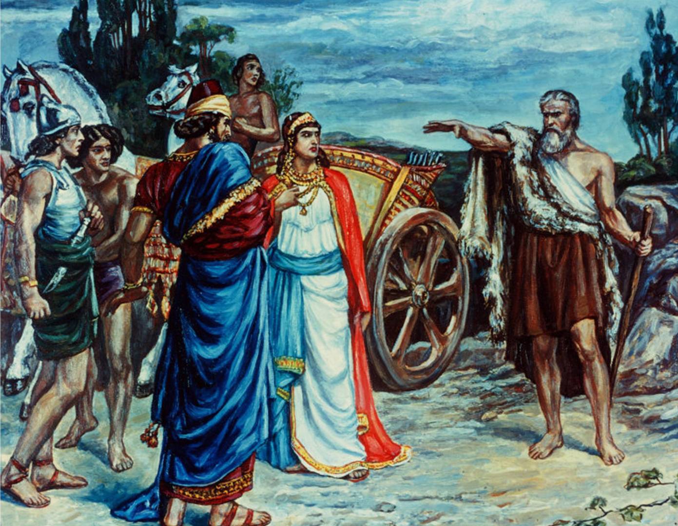 Френсис Дикси. Встреча Иезавели и Ахава с Илией на винограднике Навуфея в Гикли
