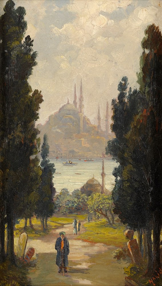 Халиль Паша. Вид Стамбула. Около 1900