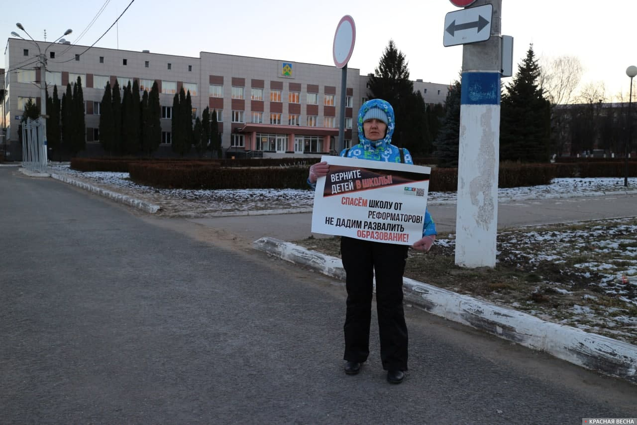 Одиночный пикет в Новочебоксарске против дистанционного образования