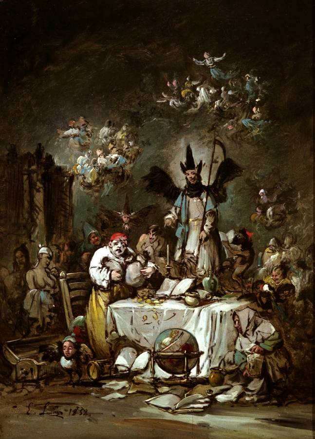 Эухенио Лукас Веласкес. Аллегорический каприз. Алчность. 1852