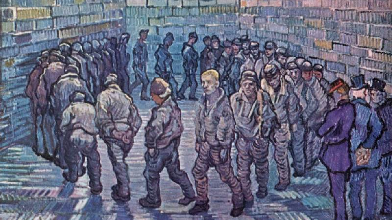 Винсент Ван Гог. Прогулка заключенных (фрагмент). 1890 
