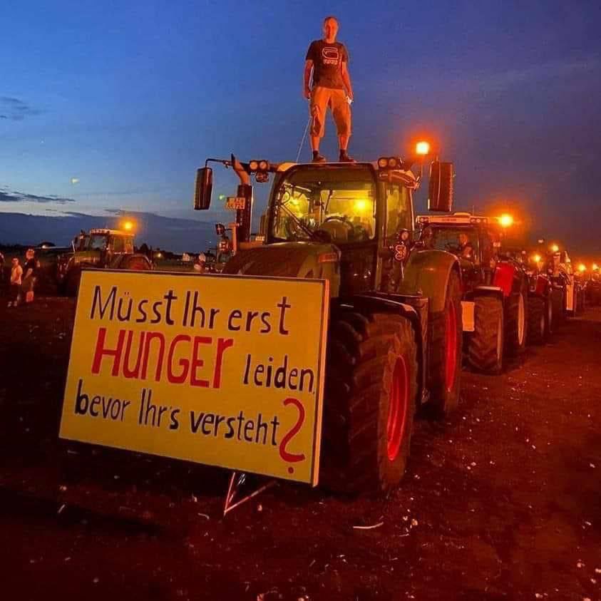 «Вы будете страдать от голода, прежде чем поймете» — забастовка фермеров в Германии из-за роста цен на удобрения и топливо