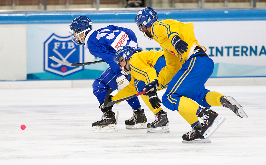 Хоккей с мячом. Сборные Финляндии и Швеции
