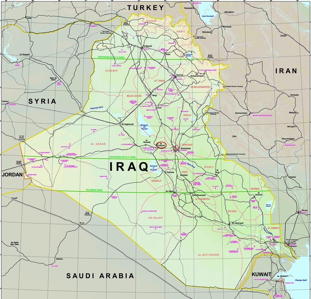 Политическая карта ирака