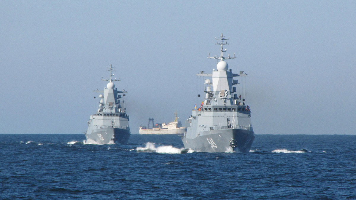 Совместное противолодочное учение корветов Балтийского флота