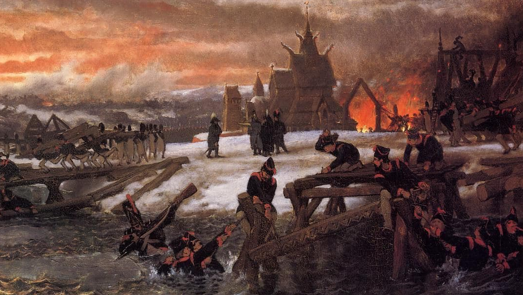 Лоуренс Альма-Тадема. Переправа французской армии через реку Березину. 1869
