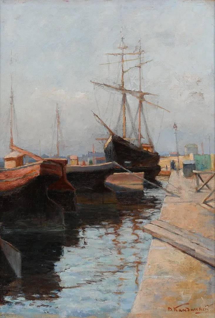 Василий Кандинский. Одесса. Порт. 1898
