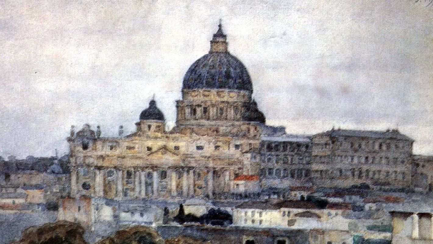 Василий Суриков. Собор Святого Петра в Риме (фрагмент). 1884