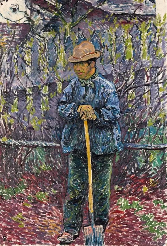 Джованни Джакометти. Мужчина с лопатой. 1910