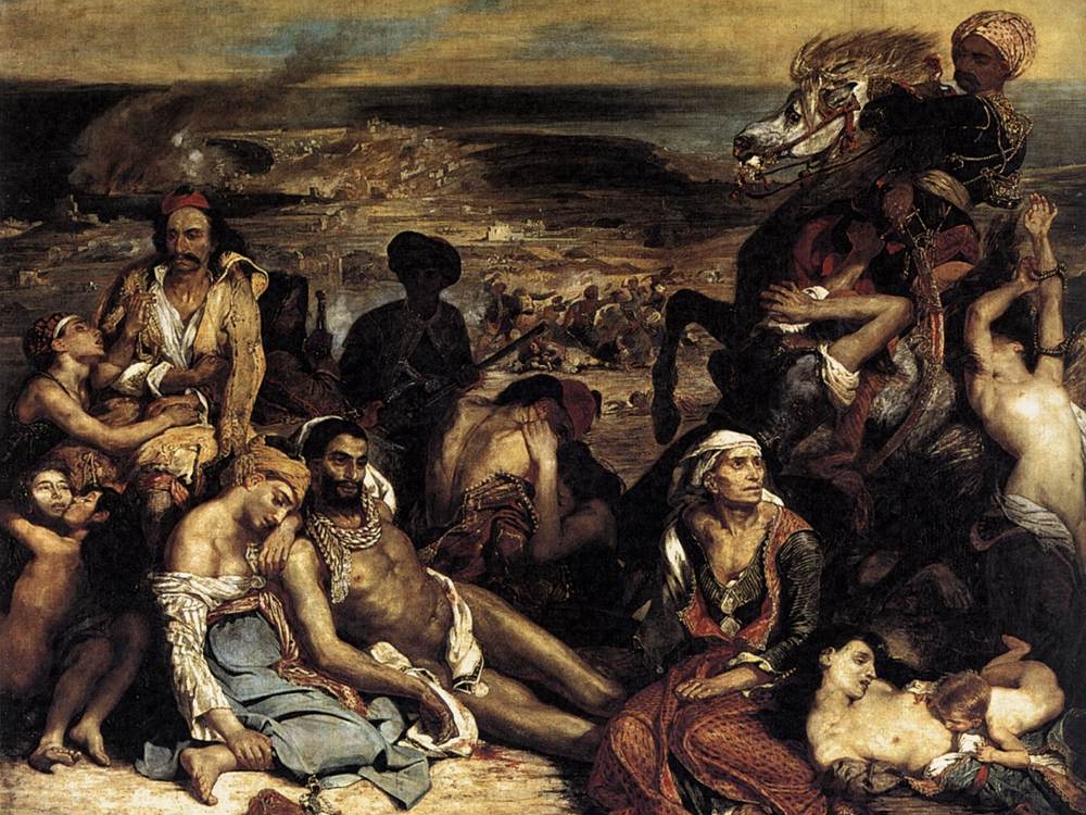 Эжен Делакруа. Резня на Хиосе (фрагмент). 1824