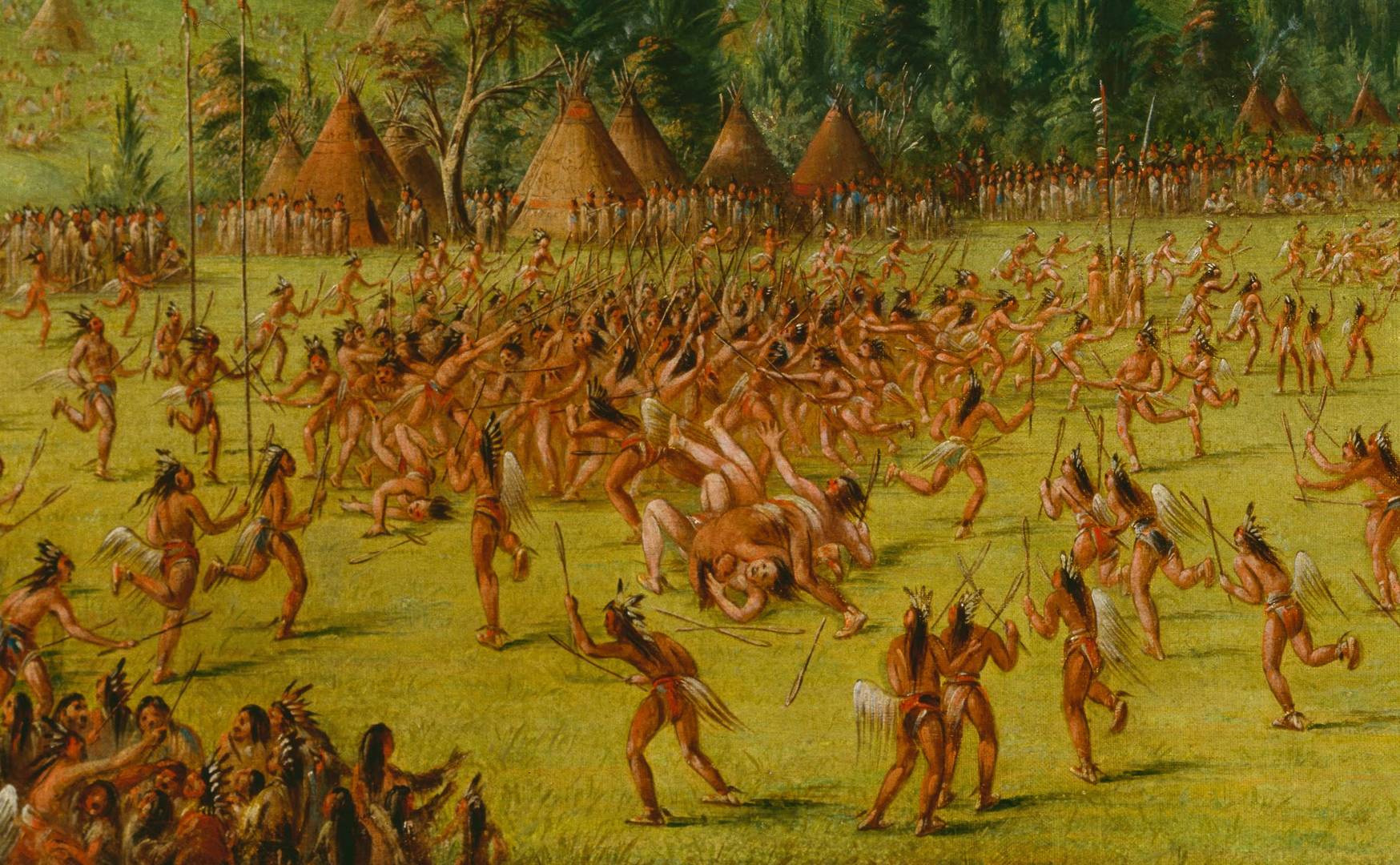 Индейская игра с мячом (1846–1850)