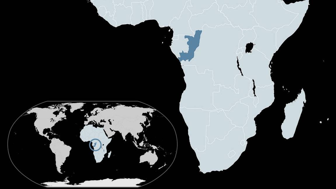 Республика Конго на карте