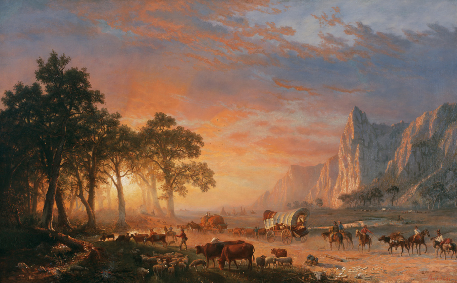 Альберт Бирштадт. Эмигранты, пересекающие Равнины. 1869