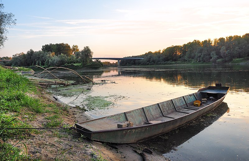 Лодка у слияния рек Уна и Сава (Доня Градина)