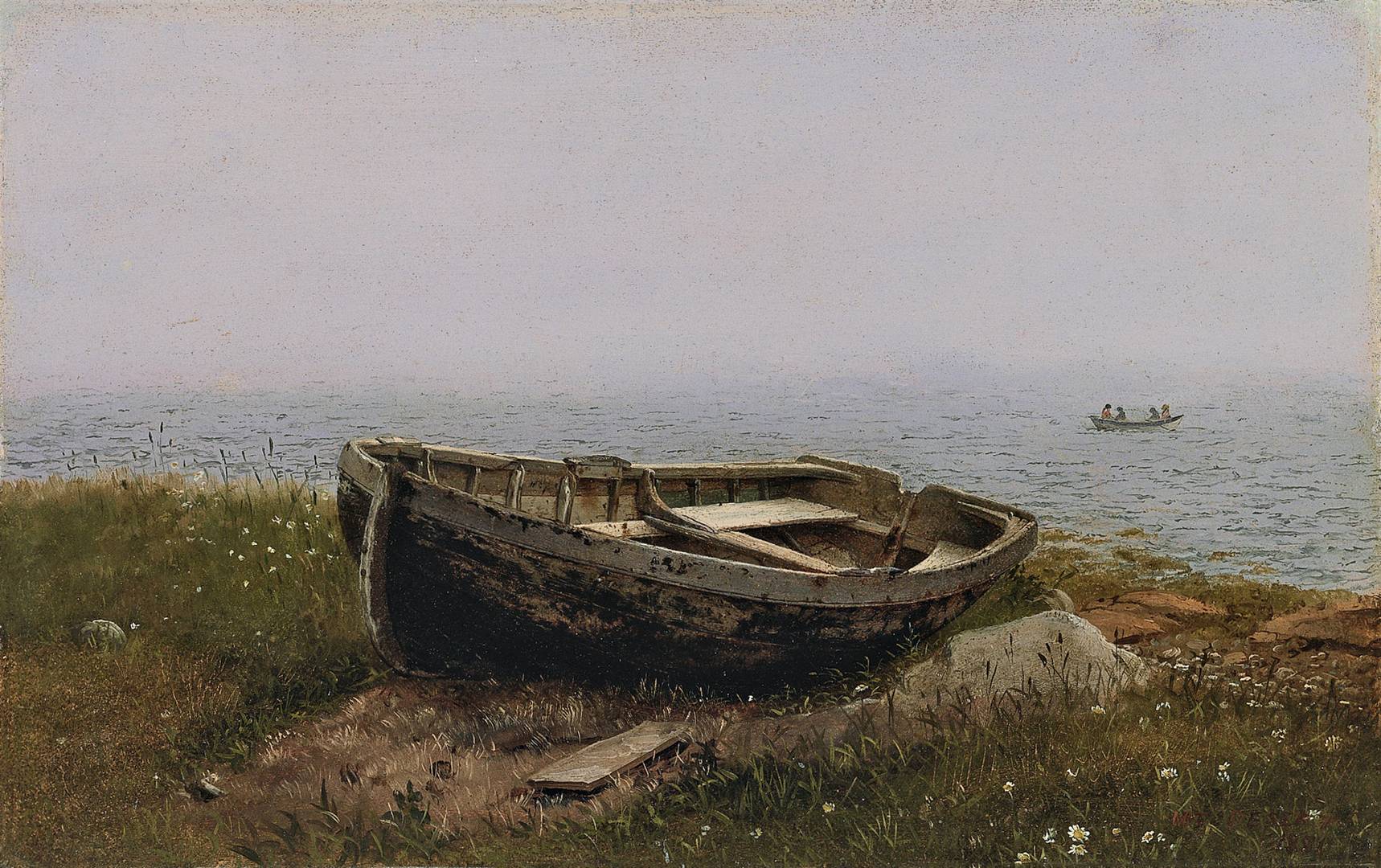 Фредерик Эдвин Чёрч. Брошенная лодка. 1850