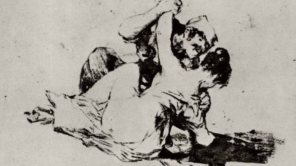 Франсиско де Гойя. Насилие (фрагмент). 1820