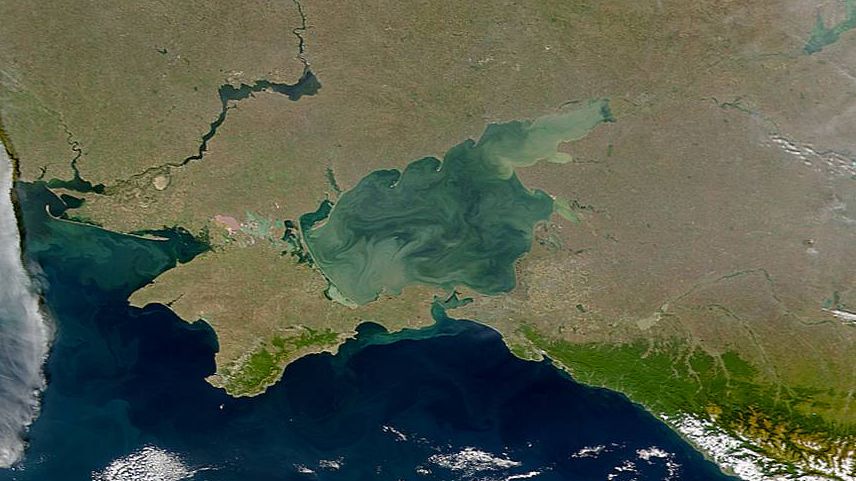 Вид на Азовское море из космоса