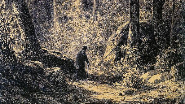 И. Шишкин. Вид на острове Валааме. 1860-е
