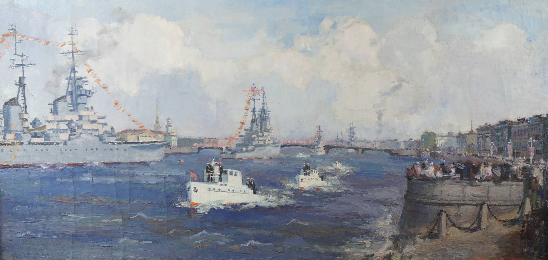 Сергей Захаров. Военно-морской парад на Неве. 1957
