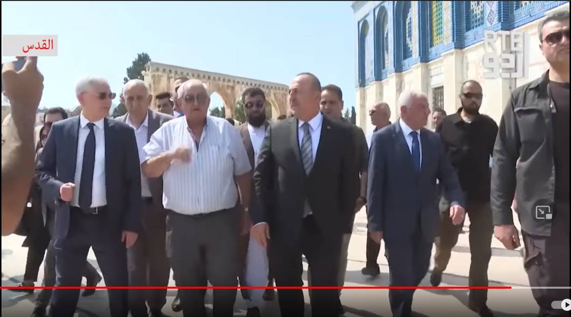 Глава МИД Турции Мевлют Чавушоглу посещает Храмовую гору в Иерусалиме