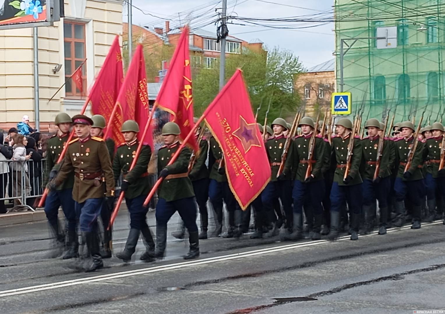 Парад Победы 2026 года. Томск. Бойцы в форме военных лет