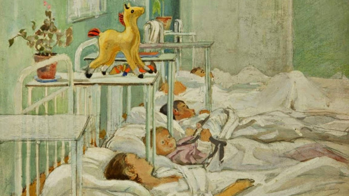 Лившиц Татьяна Исааковна. Дети в больнице. 1967