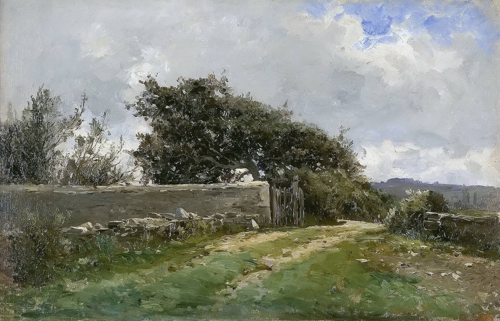 Карлос де Хаэс. Сломанный забор. 1882