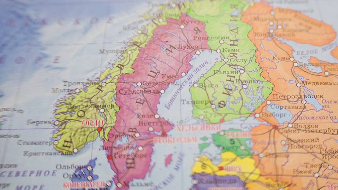  Швеция на карте 