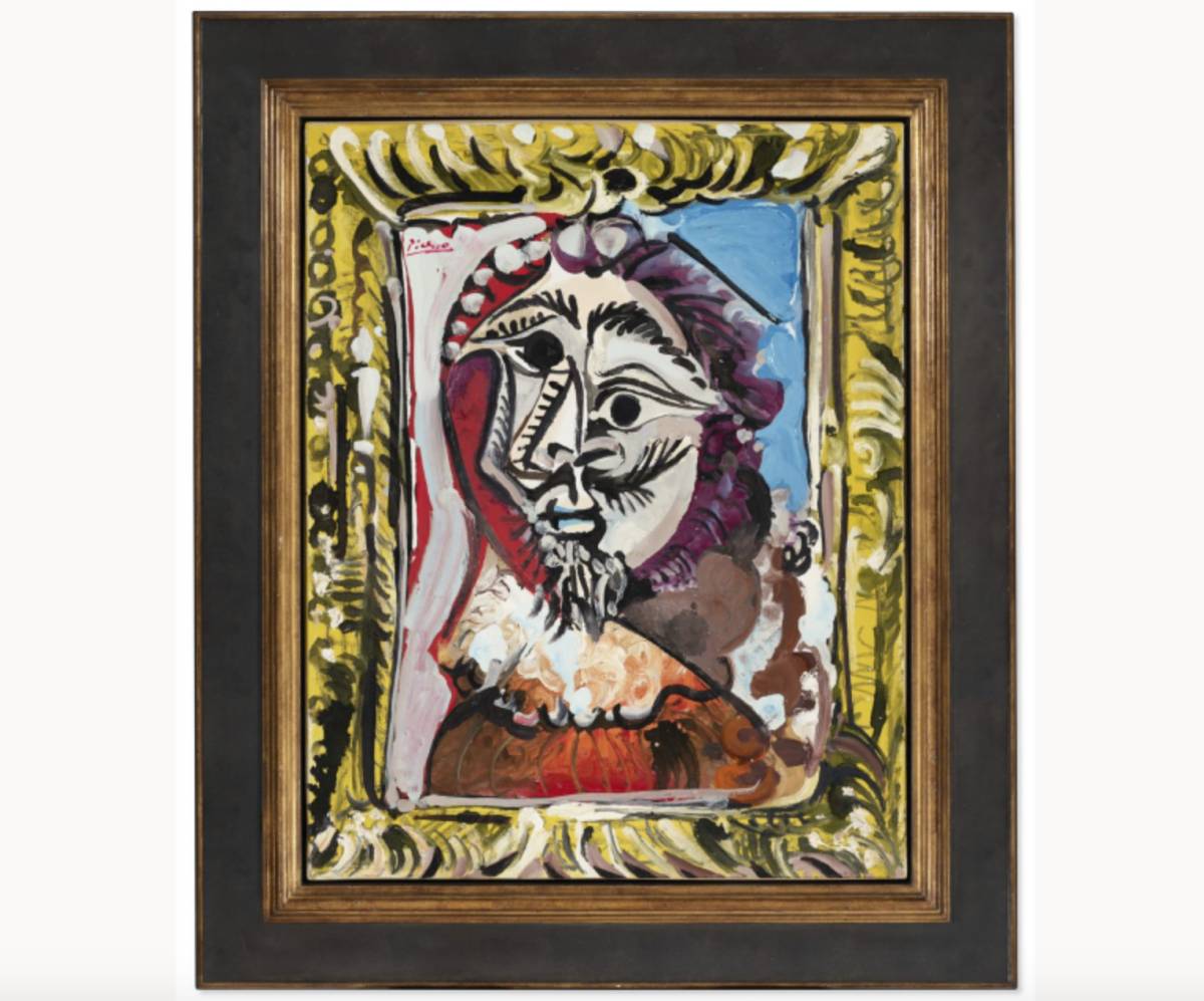 Пабло Пикассо «Мужской бюст в раме», 1969 год