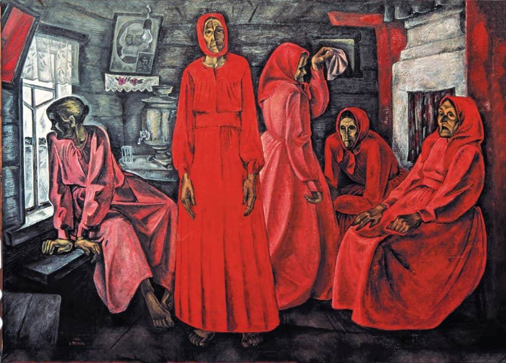 Виктор Попков. Воспоминания — Вдовы (Из цикла «Мезенские вдовы»). 1966