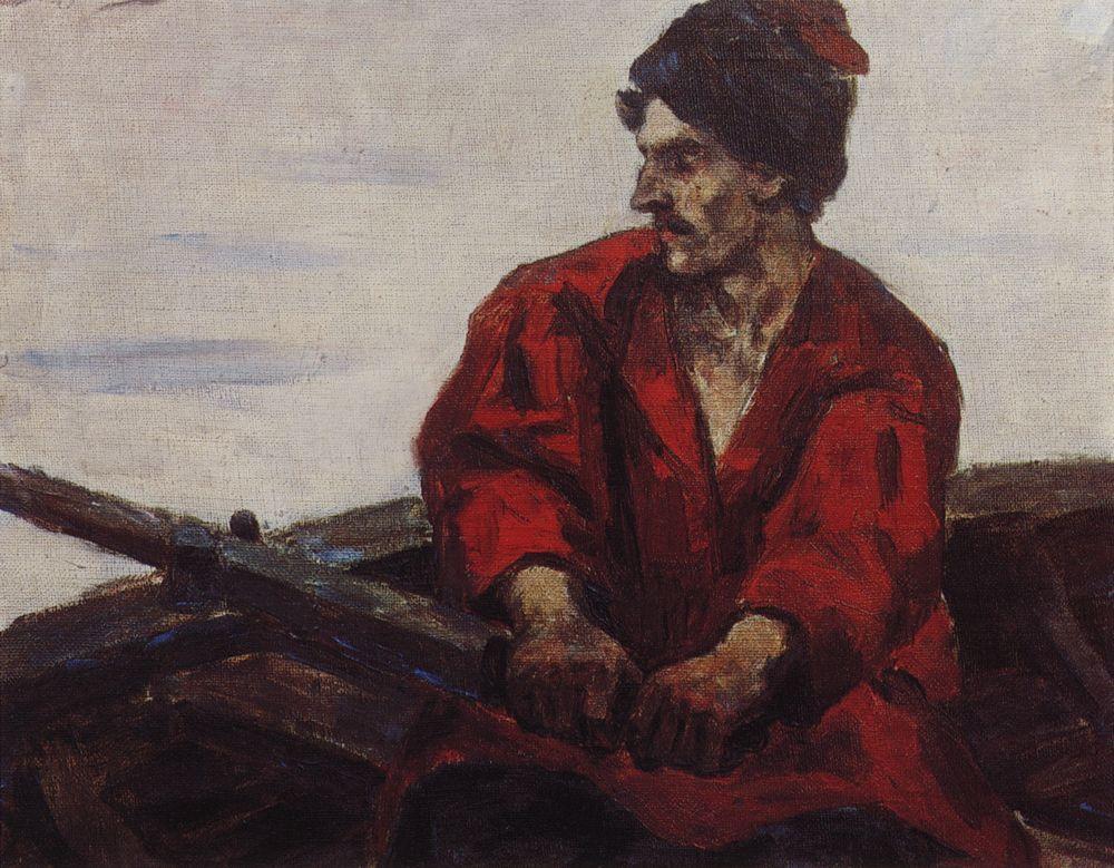 Василий Суриков. Гребец в лодке.1912
