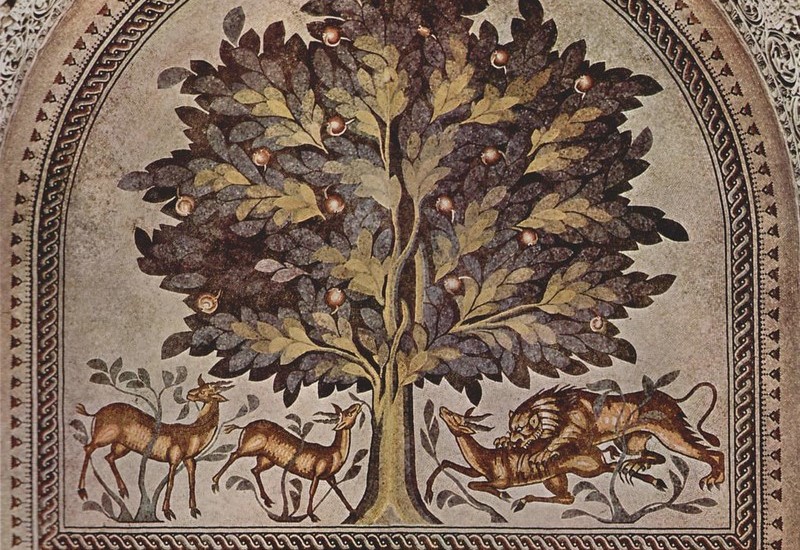 Арабская мозаика Омейядов из дворца Хишама в Иерихоне