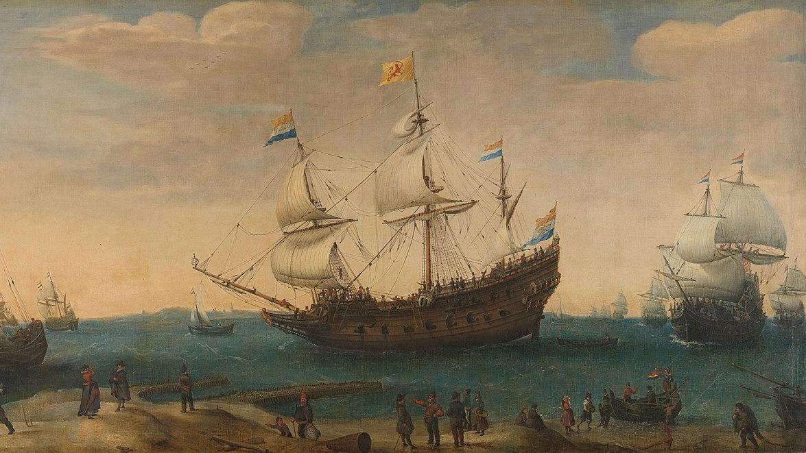 Хендрик Корнелис Вром. Нидерландский галеон начала XVII века. 1600