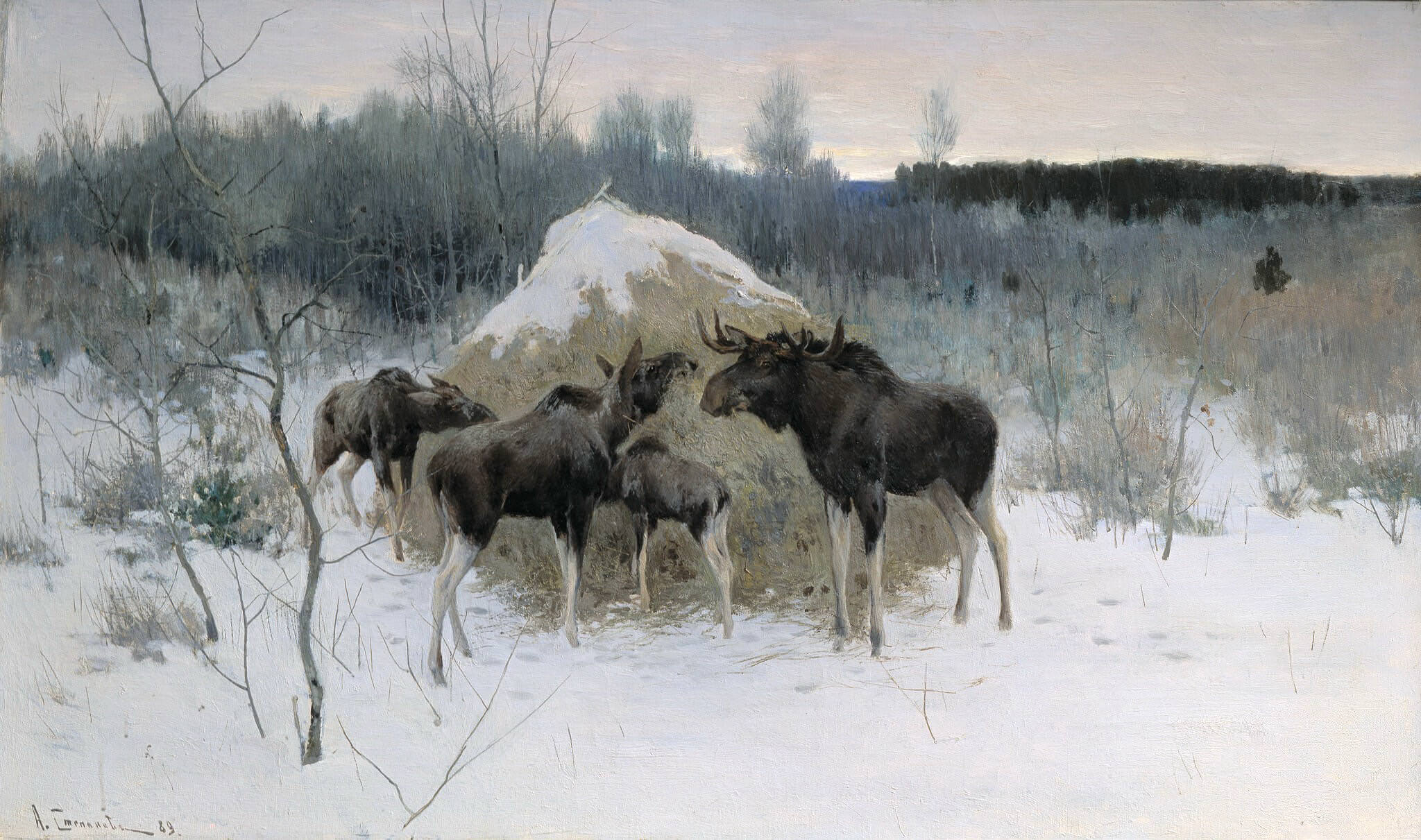 Алексей Степанов. Лоси. 1889