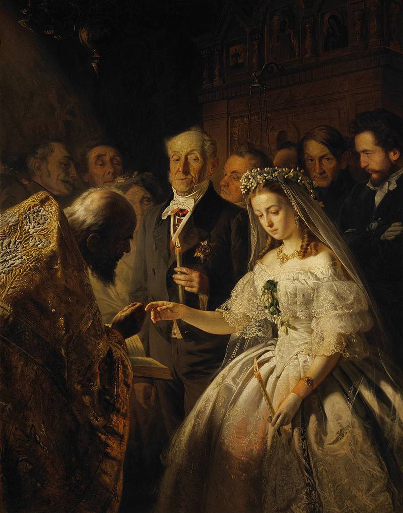 Неравный брак. 1862 холст, масло