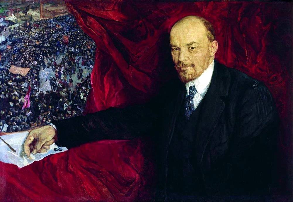Бродский И.И. Ленин и манифестация. 1919 год.