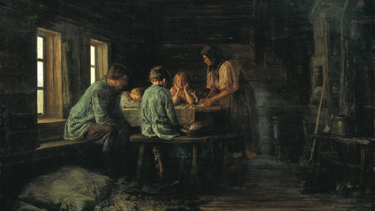 Василий Максимов. Бедный ужин. 1879