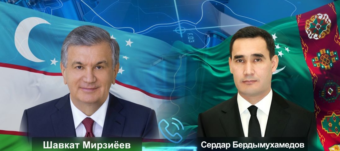 Президенты Узбекистана Шавкат Мирзиёев и Туркмении Сердар Бердымухамедов