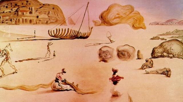 Сальвадор Дали. Паранойя. Сюрреалистические фигуры (фрагмент). 1944