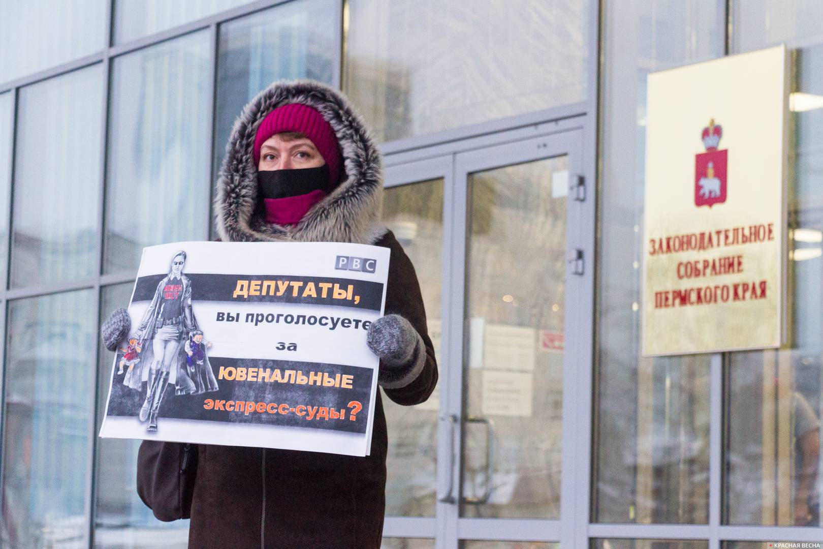 Одиночный пикет против законопроекта Клишаса-Крашенинникова в Перми