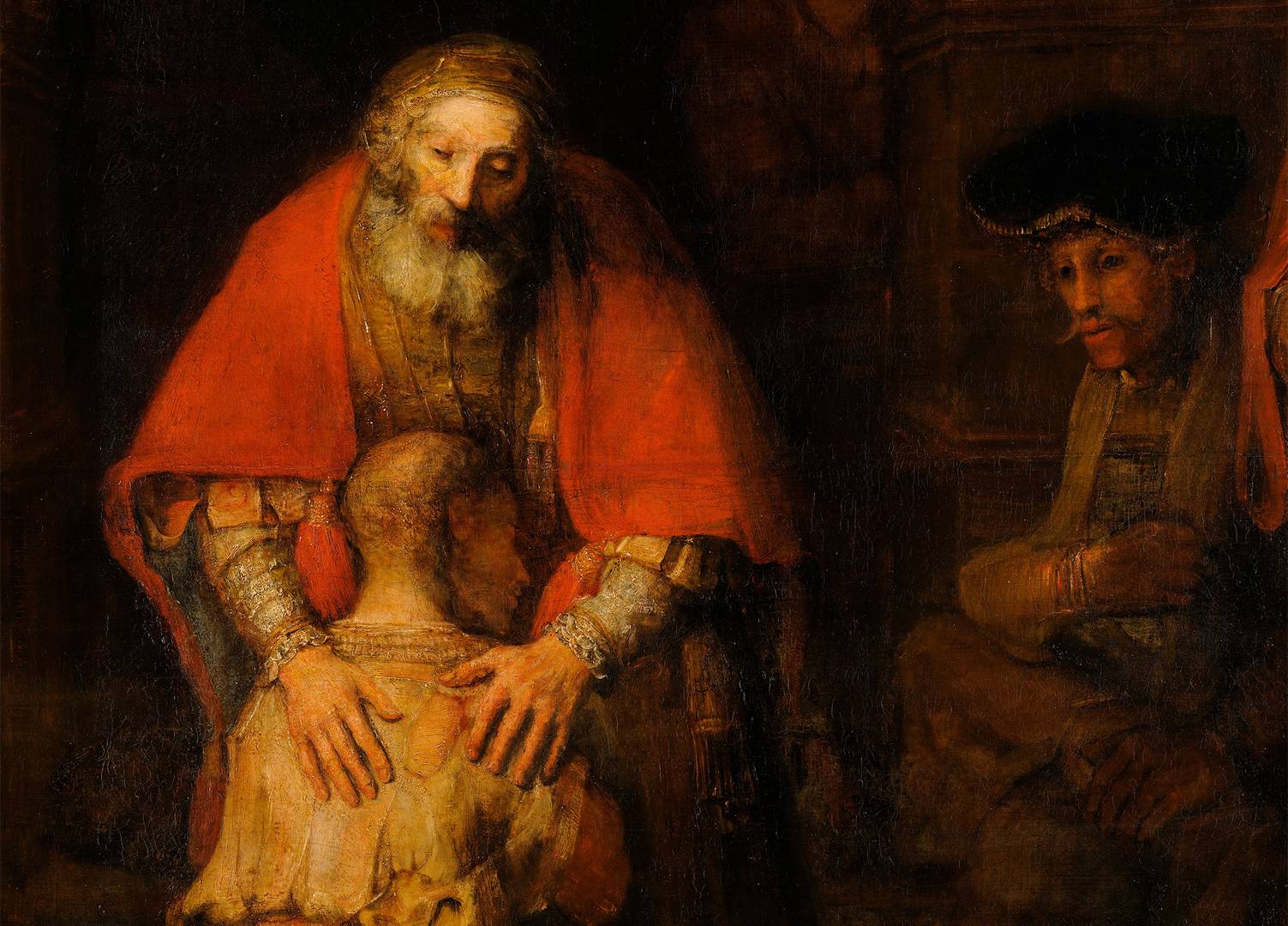 Рембрант. Возвращение блудного сына (фрагмент). 1666-1669